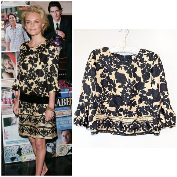 Chloe Tops - Chloe 100% Silk Floral Print Blouse